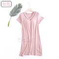 【Osun】莫代爾帶胸墊V領短袖大碼連衣裙睡衣居家休閒服(顏色任選/CE405V)_15 【Osun】莫代爾帶胸墊V領短袖大碼連衣裙睡衣居家休閒服(顏色任選/CE405V)_15