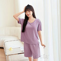 【Osun】莫代爾中大尺碼bra-t純色帶胸墊短袖短褲睡衣套裝寬鬆居家休閒服(顏色任選/CE407)_8 【Osun】莫代爾中大尺碼bra-t純色帶胸墊短袖短褲睡衣套裝寬鬆居家休閒服(顏色任選/CE407)_8