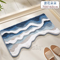 【Osun】70x160cm長條植絨ins風防滑墊浴室地墊吸水浴缸墊臥室床邊地毯腳墊(浪花朵朵CE474)_6 【Osun】70x160cm長條植絨ins風防滑墊浴室地墊吸水浴缸墊臥室床邊地毯腳墊(浪花朵朵CE474)_6