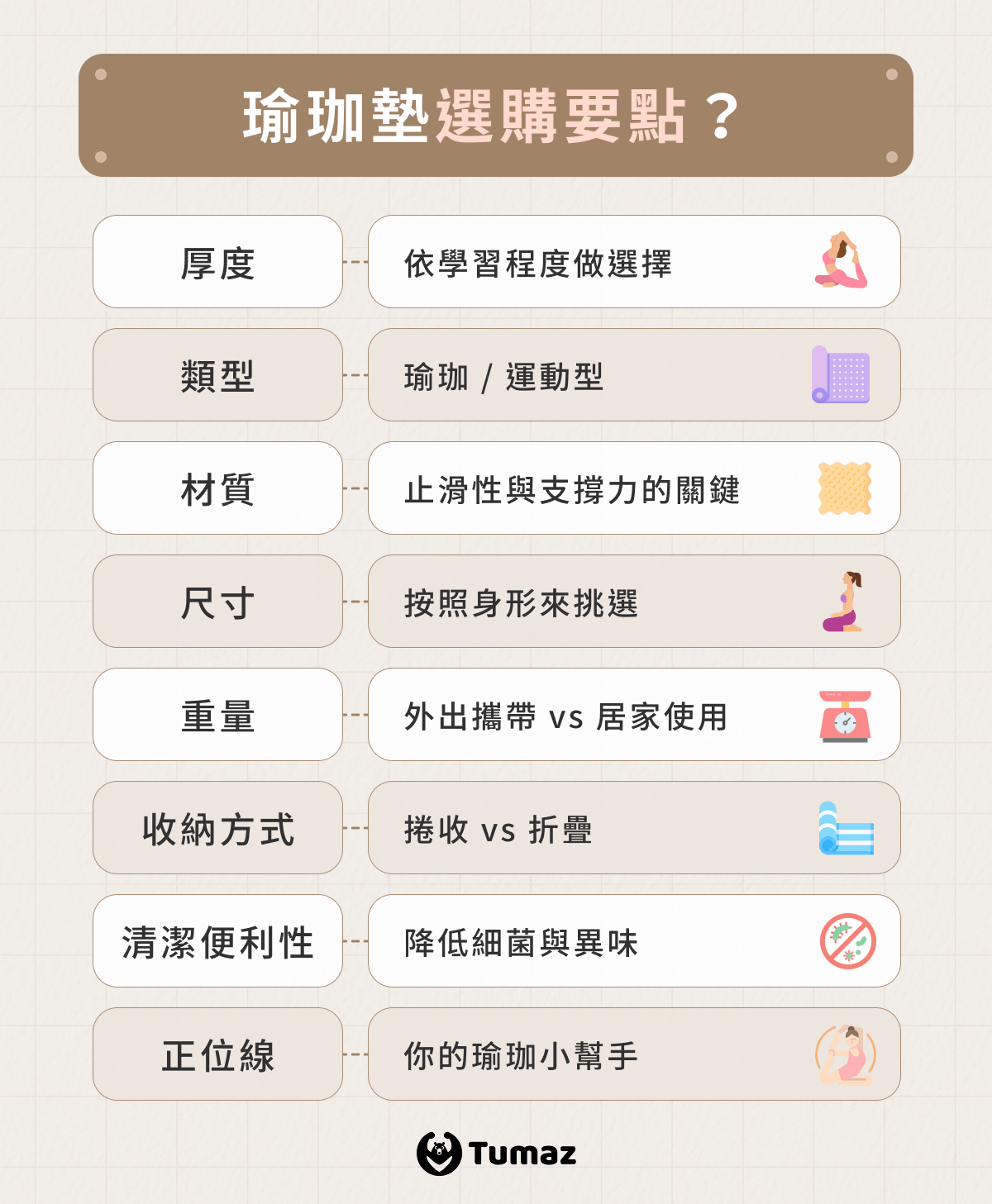 瑜珈墊怎麼選