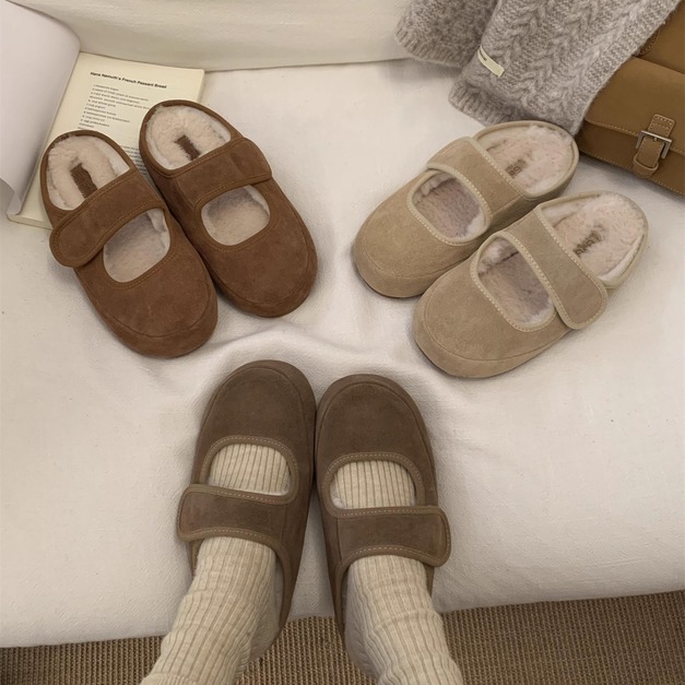 厚底包頭半拖毛毛鞋 厚底包頭半拖毛毛鞋