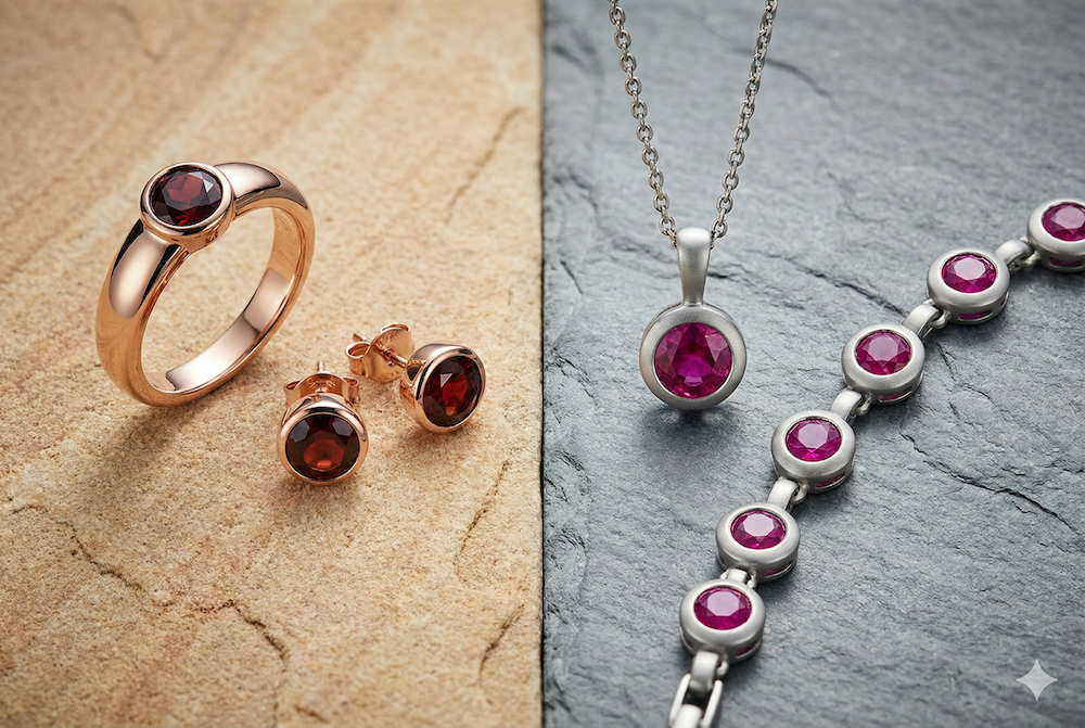 除了寶石顏色,飾品金屬色的選擇也非常重要。