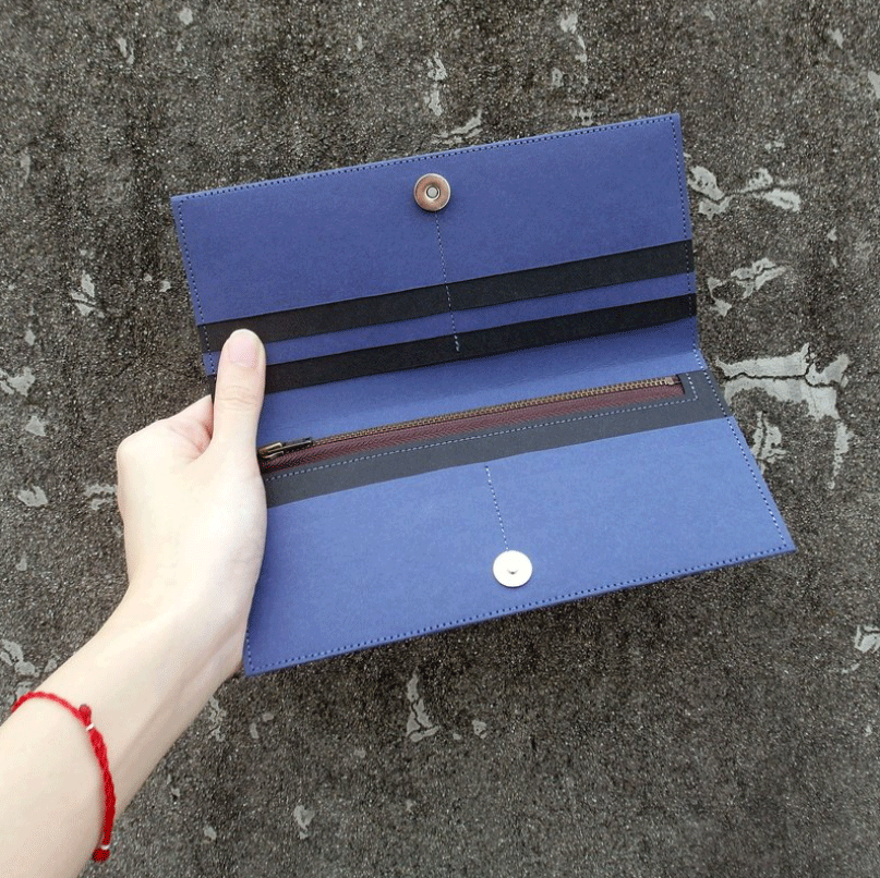 藍 x 黑 水洗牛皮紙夾 | 長夾_3 藍 x 黑 水洗牛皮紙夾 | 長夾_3