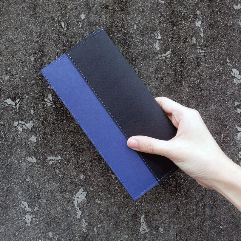 藍 x 黑 水洗牛皮紙夾 | 長夾_2 藍 x 黑 水洗牛皮紙夾 | 長夾_2