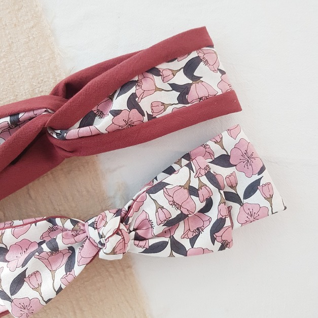 粉梅 韓國布 | 蝴蝶結髮帶 粉梅 韓國布 | 蝴蝶結髮帶
