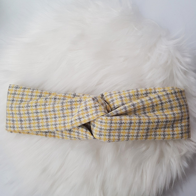 鵝黃暖冬 毛料款 | 交叉鬆緊髮帶 鵝黃暖冬 毛料款 | 交叉鬆緊髮帶
