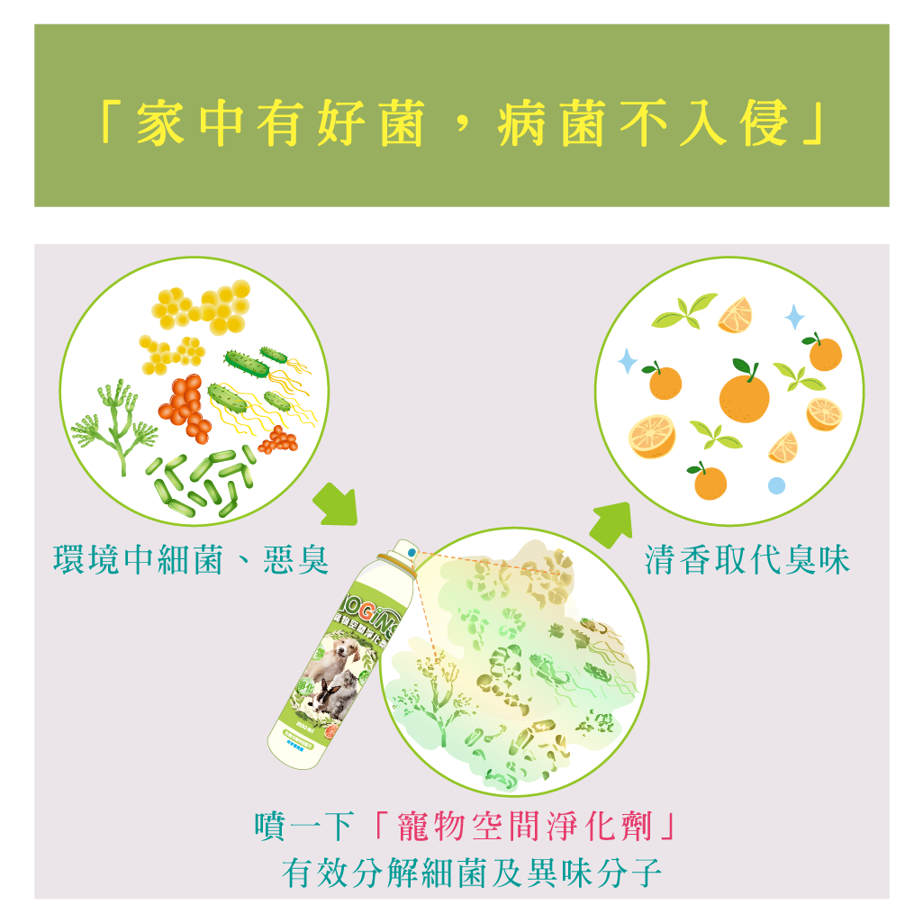 好菌工坊 寵物空間淨化劑 除臭原理