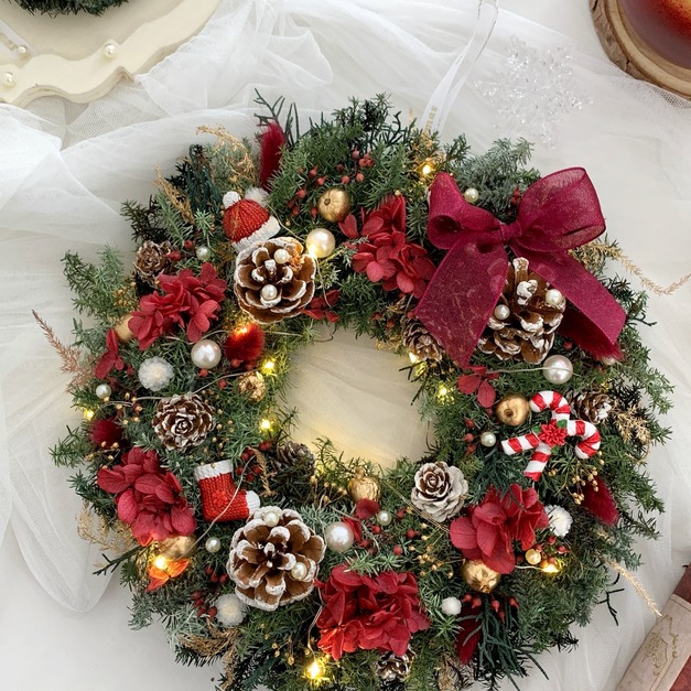 聖誕節ღ花圈吊飾 聖誕節ღ花圈吊飾