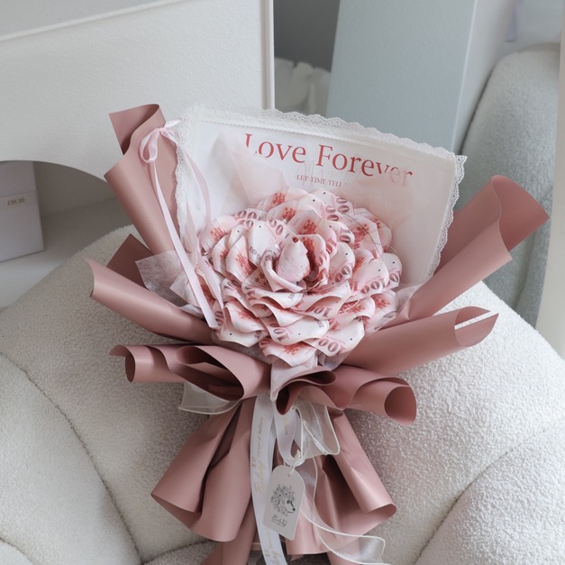 鈔票花束♡ 20張大單朵錢錢花 鈔票花束♡ 20張大單朵錢錢花