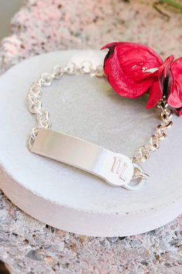 925純銀|12星座符號嬰幼兒小孩手鍊 SLKb05 925純銀|12星座符號嬰幼兒小孩手鍊 SLKb05