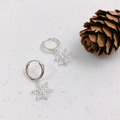 925純銀|雪花片易扣耳飾 EL0212_1 925純銀|雪花片易扣耳飾 EL0212_1