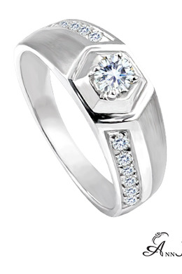 925純銀|六芒愛戀鋯石/鑽石純銀戒指 ZR529 925純銀|六芒愛戀鋯石/鑽石純銀戒指 ZR529