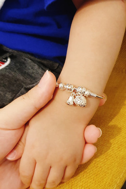 925純銀|唯愛一生小孩伸縮手環 b9753 925純銀|唯愛一生小孩伸縮手環 b9753