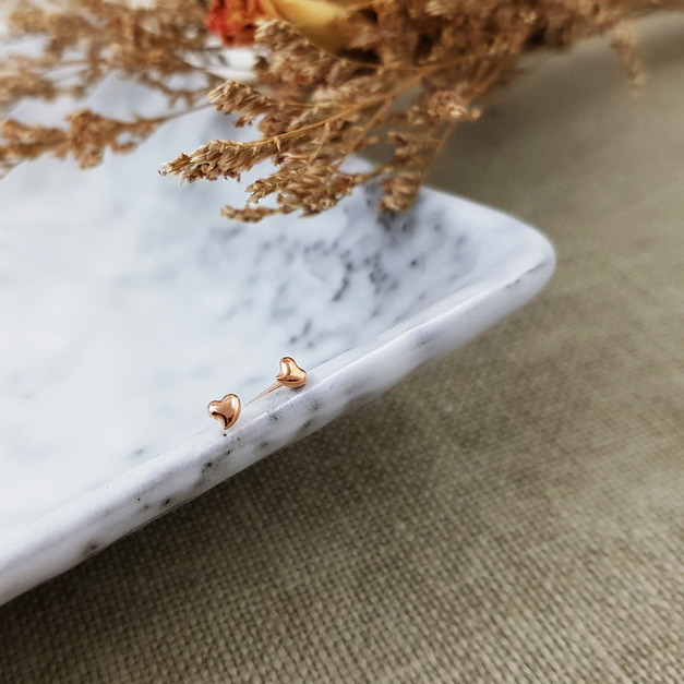 585K金|yy愛心耳飾(小) e500000201