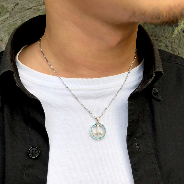 925純銀|Peace Love項鍊【男款】 PS-1229-1