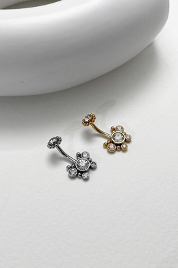 316L鋼|花花蝴蝶肚臍環 s7143-s7143-1 316L鋼|花花蝴蝶肚臍環 s7143-s7143-1