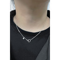 925純銀|簡約雙圈單鑽項鍊 n9593_2 925純銀|簡約雙圈單鑽項鍊 n9593_2