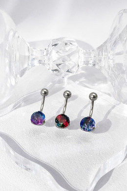 316L鋼|三角爪間色肚臍環 s715 316L鋼|三角爪間色肚臍環 s715