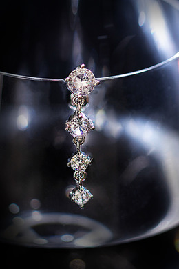 316L鋼|串接四鑽肚臍環 s7152 316L鋼|串接四鑽肚臍環 s7152