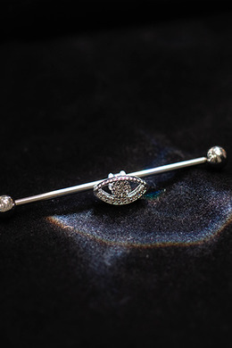 316L鋼|動人眼睛I型環(銀.鑽白) s2121ECAA-18 316L鋼|動人眼睛I型環(銀.鑽白) s2121ECAA-18