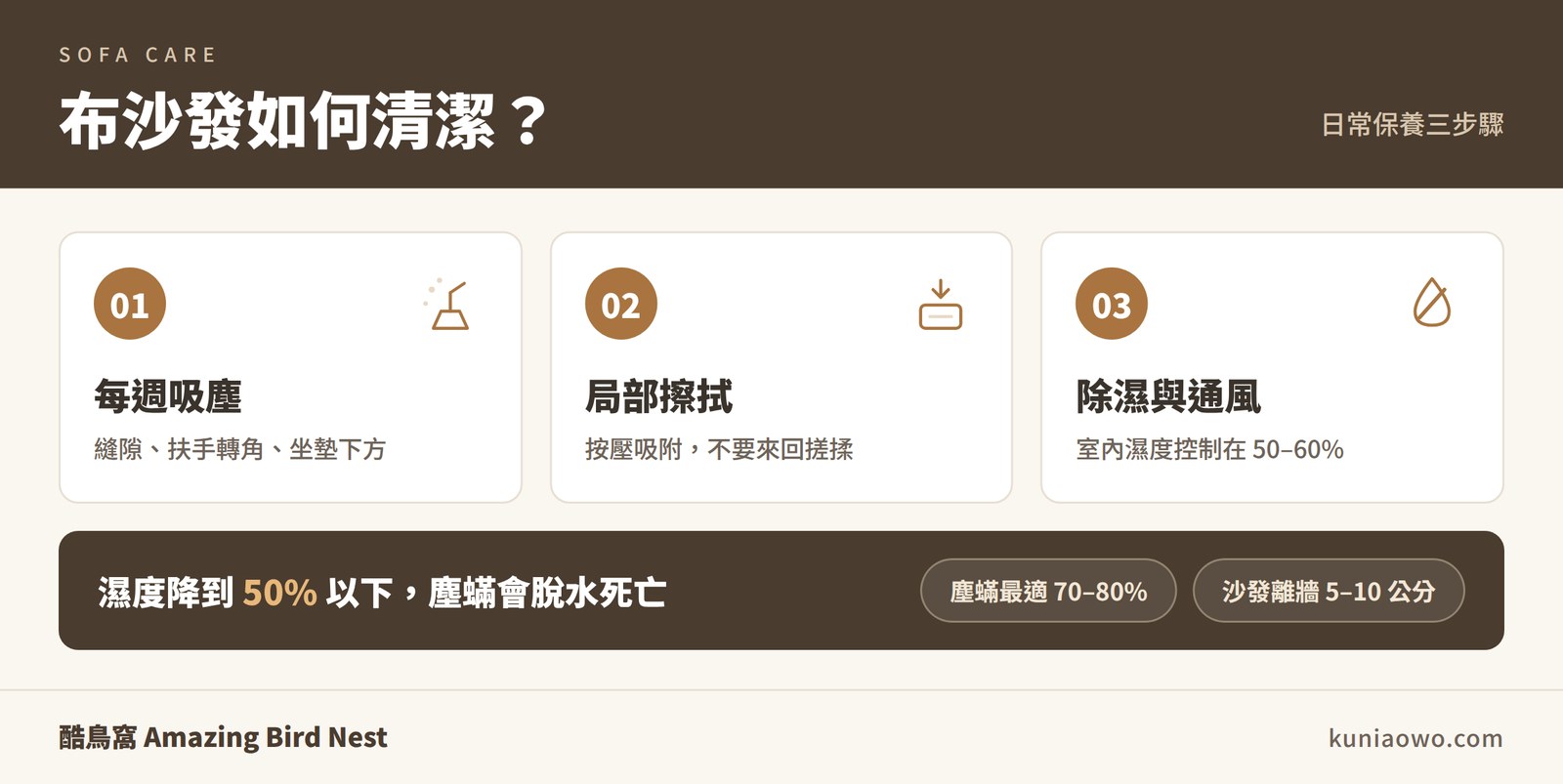 布沙發如何清潔?日常保養三步驟