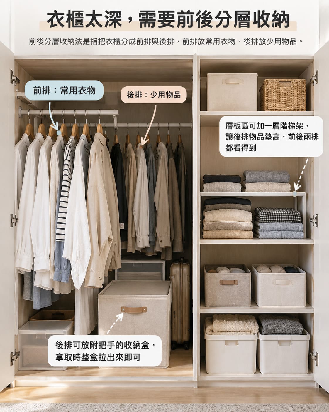 前後分層收納法