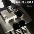 【ALL TIME 完全計時】Apple Watch 38/40/41/42/44/45/46/49mm硅膠拚鈦錶帶 【ALL TIME 完全計時】Apple Watch 38/40/41/42/44/45/46/49mm硅膠拚鈦錶帶