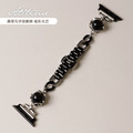 【ALL TIME 完全計時】《職人手作設計款》哥德風圓形黑曜石 鋼鍊拼接 Apple watch通用錶帶 Ultra S10 S9 S8 S7 【ALL TIME 完全計時】《職人手作設計款》哥德風圓形黑曜石 鋼鍊拼接 Apple watch通用錶帶 Ultra S10 S9 S8 S7