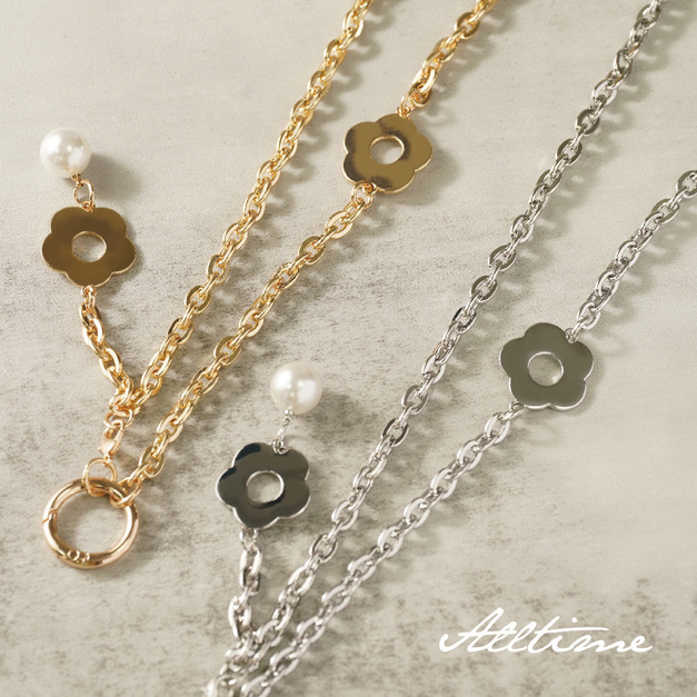 【ALL TIME 完全計時】鏤空金屬花朵手機繩背繩 附夾片 【ALL TIME 完全計時】鏤空金屬花朵手機繩背繩 附夾片