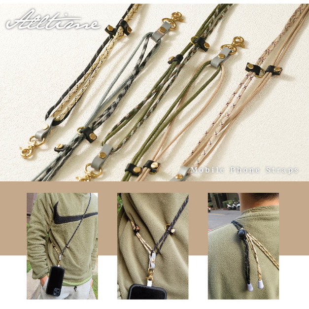 【ALL TIME 完全計時】螃蟹扣雙色細線手機繩背繩 附夾片 【ALL TIME 完全計時】螃蟹扣雙色細線手機繩背繩 附夾片