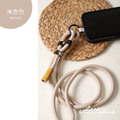 【ALL TIME 完全計時】戶外風拚裝手機背繩 長度可調節 (米/棕) 附夾片_1 【ALL TIME 完全計時】戶外風拚裝手機背繩 長度可調節 (米/棕) 附夾片_1