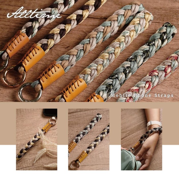 【ALL TIME 完全計時】三股麻花辮腕帶短手機繩01/02 附夾片 【ALL TIME 完全計時】三股麻花辮腕帶短手機繩01/02 附夾片