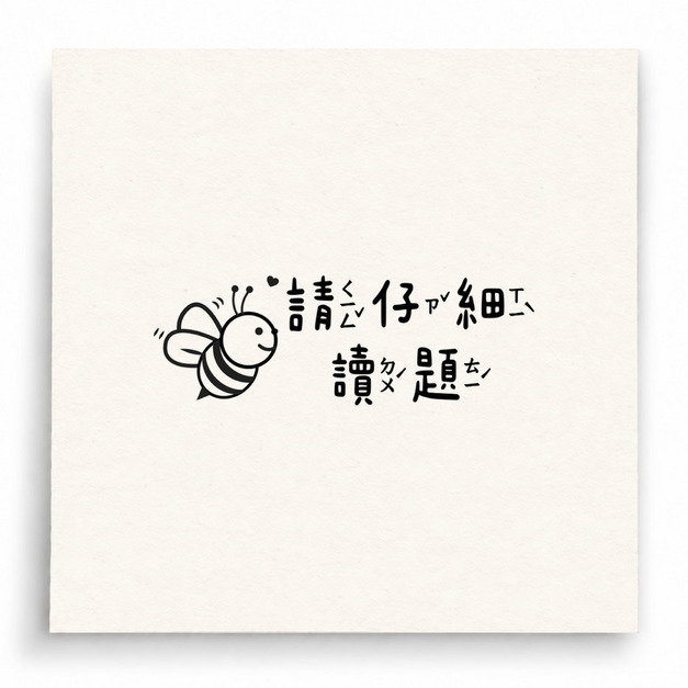 【B0281】 請仔細讀題蜜蜂版印章 【B0281】 請仔細讀題蜜蜂版印章