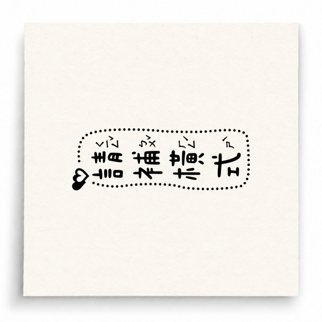 【B0286】 請補橫式愛心框印章 【B0286】 請補橫式愛心框印章