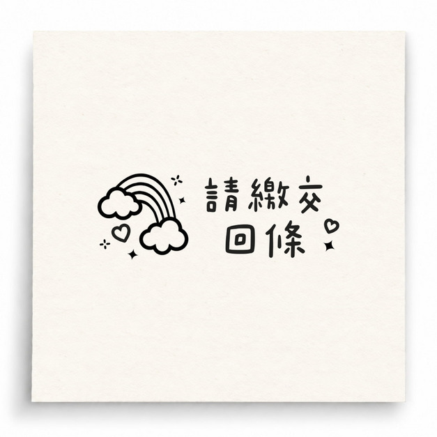 【B0216】 請繳交回條彩虹版印章 【B0216】 請繳交回條彩虹版印章
