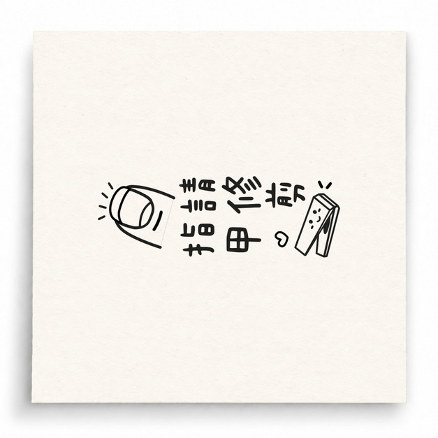 【B0165C】 請修剪指甲側放版印章 【B0165C】 請修剪指甲側放版印章