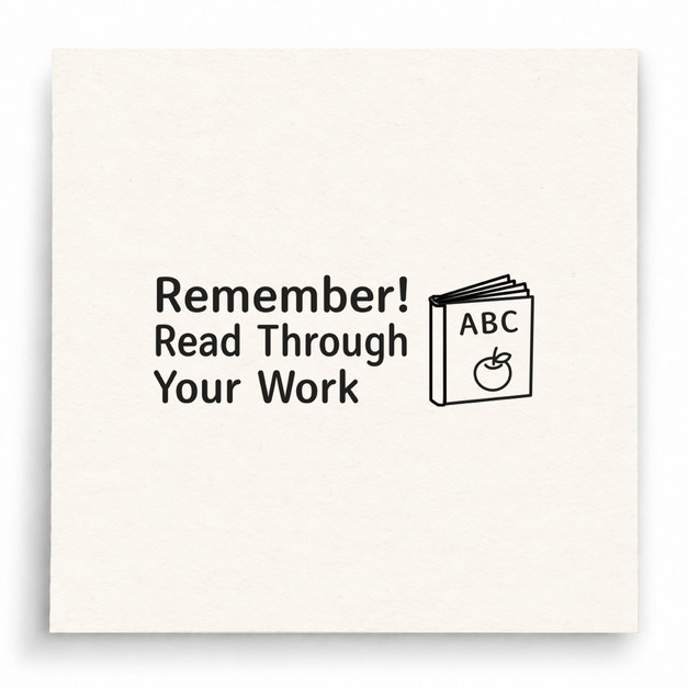 【B0093】 Remember Read Through Your Work印章 【B0093】 Remember Read Through Your Work印章