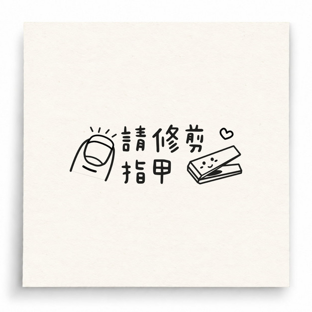 【B0166C】 請修剪指甲正向版印章 【B0166C】 請修剪指甲正向版印章
