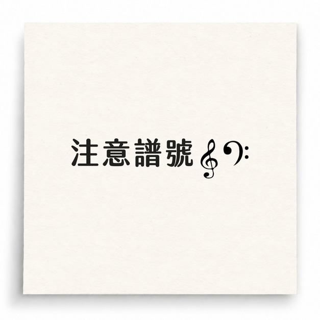 【B0023】 注意譜號印章 【B0023】 注意譜號印章