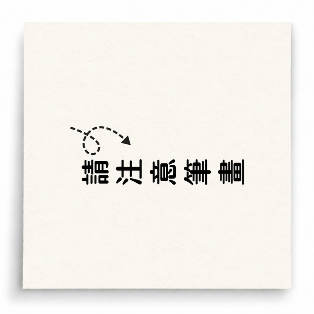 【B0122】 請注意筆畫直式印章 【B0122】 請注意筆畫直式印章