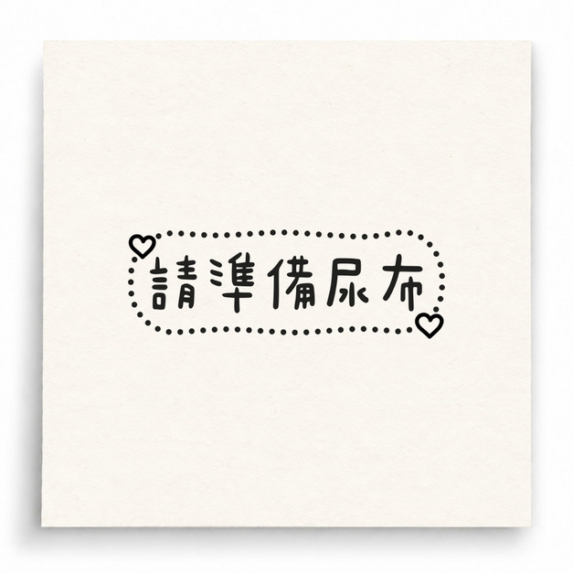 【B0226】 請準備尿布印章 【B0226】 請準備尿布印章