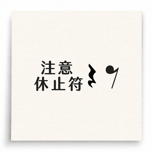 【B0021】 注意休止符印章 【B0021】 注意休止符印章