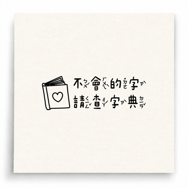 【B0246】 不會寫的字請查字典印章 【B0246】 不會寫的字請查字典印章