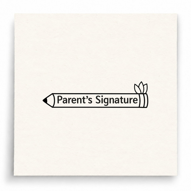 【B0108】 Parent’s Signature鉛筆版印章 【B0108】 Parent’s Signature鉛筆版印章