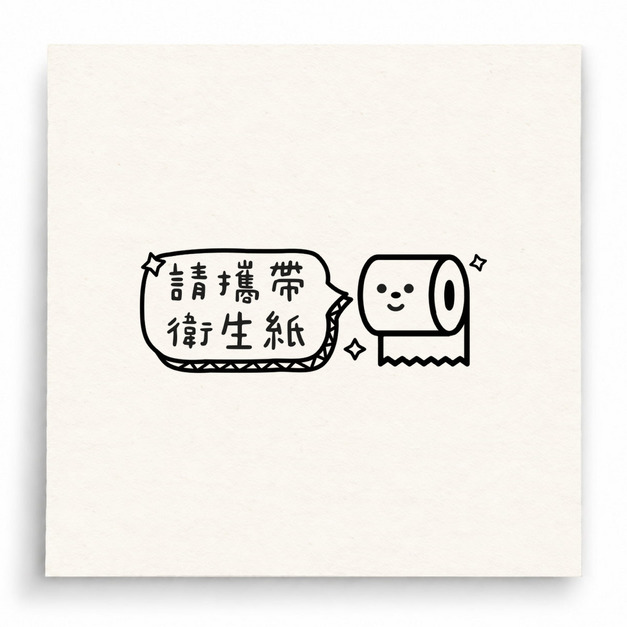 【B0214】 請攜帶衛生紙印章 【B0214】 請攜帶衛生紙印章