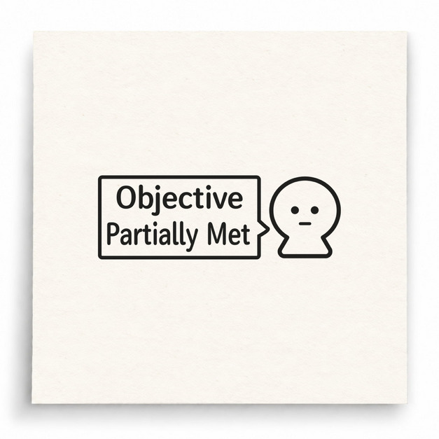 【B0088】 Objective Partially Met印章 【B0088】 Objective Partially Met印章