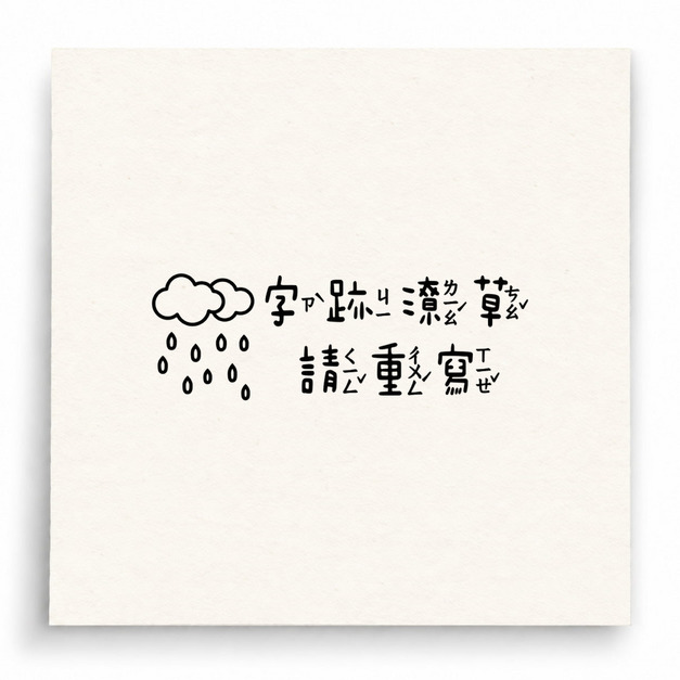 【B0243】 字體潦草請再練習印章 【B0243】 字體潦草請再練習印章