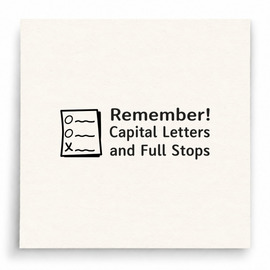 【B0089】 Remember Capital Letters and Full Stops印章 【B0089】 Remember Capital Letters and Full Stops印章