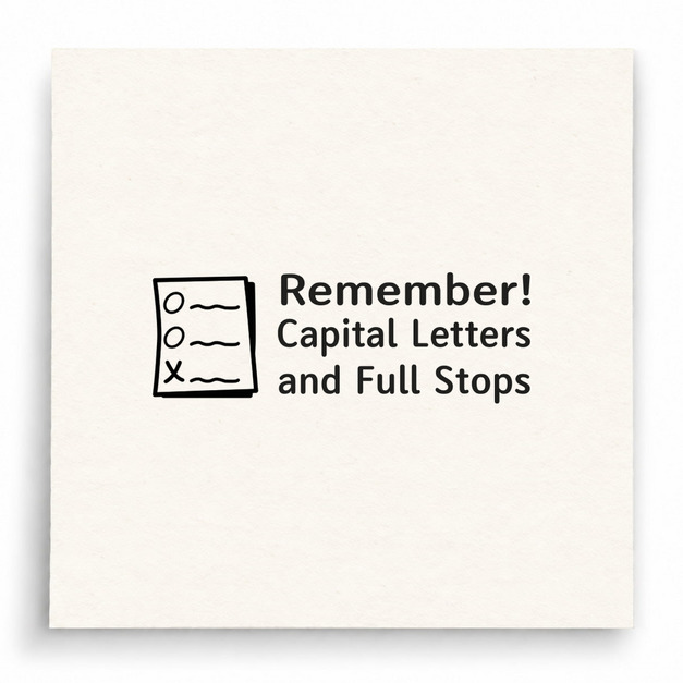 【B0089】 Remember Capital Letters and Full Stops印章 【B0089】 Remember Capital Letters and Full Stops印章