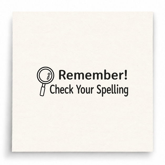 【B0092】 Remember Check Your Spelling印章 【B0092】 Remember Check Your Spelling印章